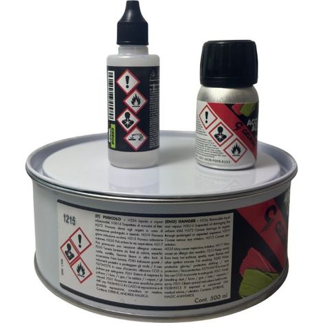 GELSON 10560 456 STUCCO PER CARBONIO TRASPARENTE 3K 500 ML + ACCELERATORE 6.4 ML