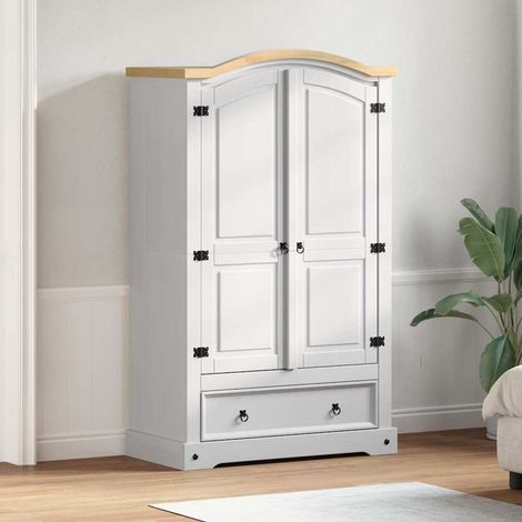Kleiderschrank mit Schubladen Corona Weiß 101 x 52 x 170 cm