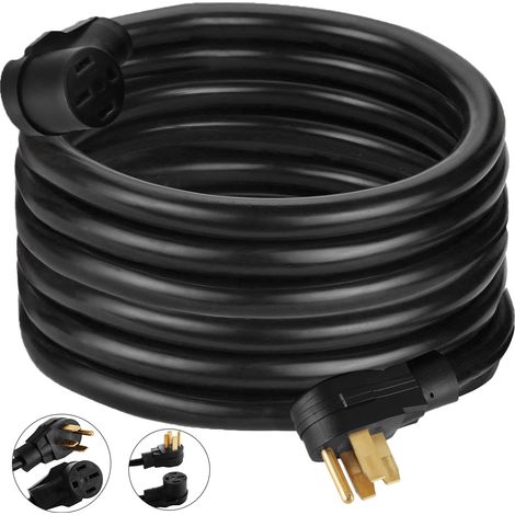 Mophorn 50Ft 40 Amp RV Stromkabel Verlängerungskabel AWG8 mit Griffen für LKW-Anhänger Wohnmobil Camper