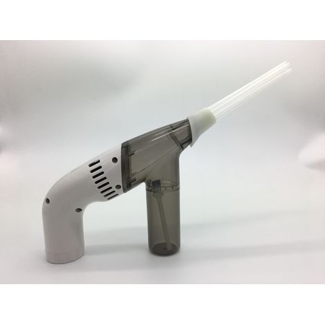 Aspirateur de voiture sans fil blanc avec une aspiration puissante et un format mini de bureau (1/4)