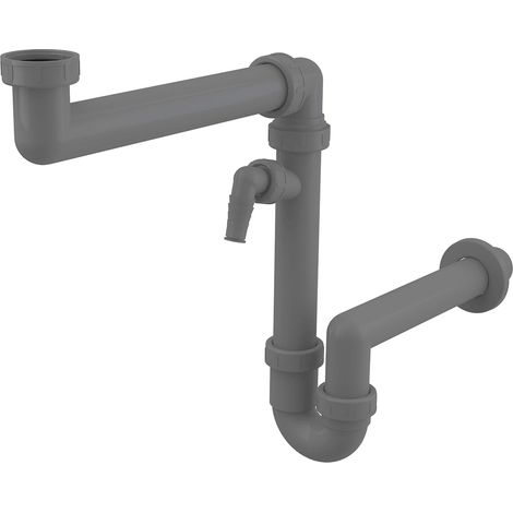 Alcadrain siphon de vidange pour évier avec raccord pour appareil et écrou à sertir 6/4" ECO (1/2)