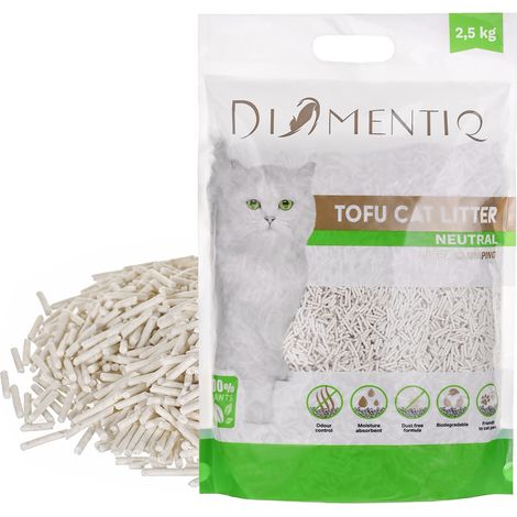 DIAMENTIQ Żwirek Tofu zbrylający 2,5 kg NATURALNY (1/5)