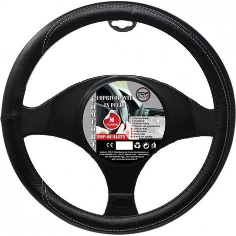 COPRIVOLANTE UNIVERSALE ECOPELLE DIAMETRO 35-37CM AUTO FUORISTRADA TOPDRIVE (1/3)
