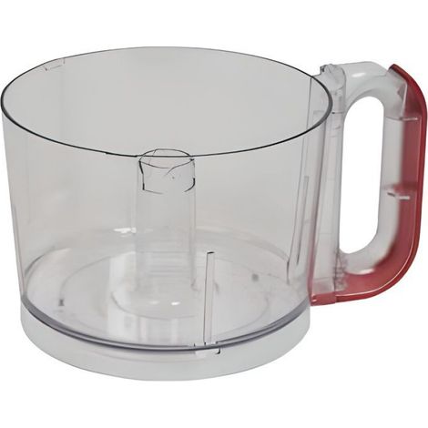 Bol Hachoir - Capacité 3 L - Poignée Rouge - Compatible Robots Multifonctions Masterchef 8000 Vitacompact - Référence MS-5A07401