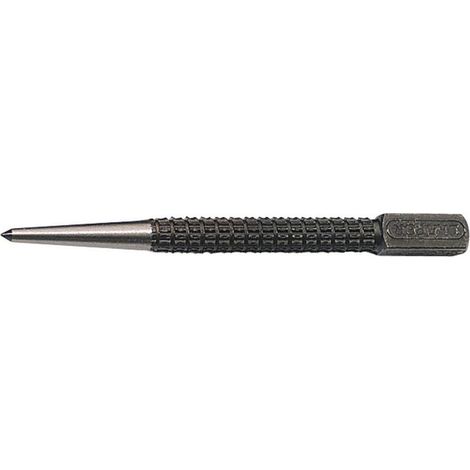 1 - Poinçon Central - Outil De Marquage - Acier Au Carbone Trempé - Corps Moleté Et Pointe Polie - Pour Métallerie Et Menuiserie - Argent - 3x10 Cm