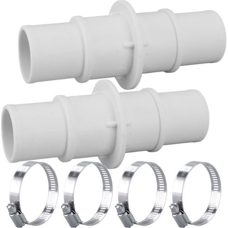 Adaptador para manguera de piscina, conexión de plástico de 1-1/4" o 1-1/2", apto para mangueras de aspiradoras, limpiadores y bombas de filtro de piscinas.
