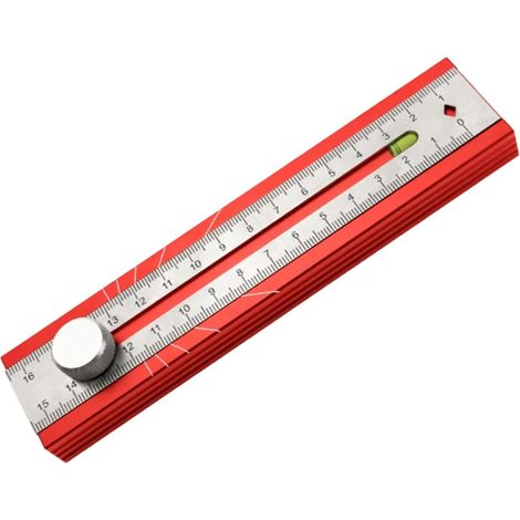 Outil de mesure en alliage d'aluminium avec graduations transparentes pour une lecture facile dans diverses applications de menuiserie Règle de marquage en alliage d'aluminium (1/5)