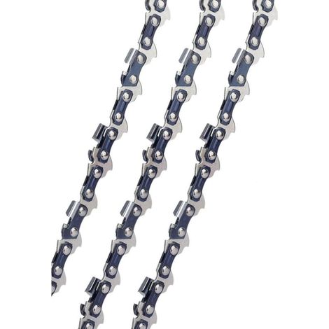 Chaine tronconneuse 3 x Chaînes de tronçonneuses 40cm 3/8" 55 Maillons d'Entraînement 1.3 mm, Faible Rebond compatible avec Stihl (1/4)