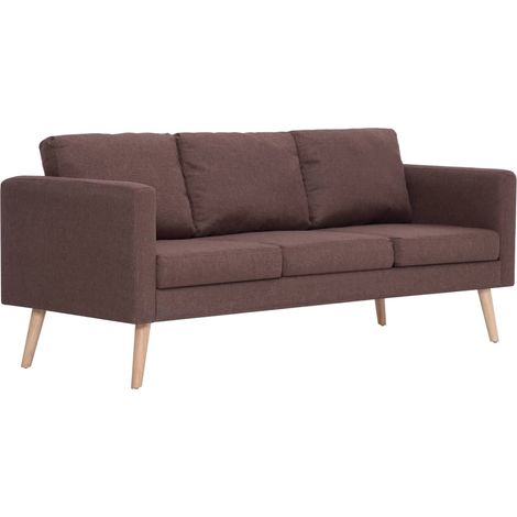 Divano letto 3 posti trasformabile soggiorno letto ospiti divano letto pieghevole per soggiorno interni casa sedili tessuto marrone 020018838