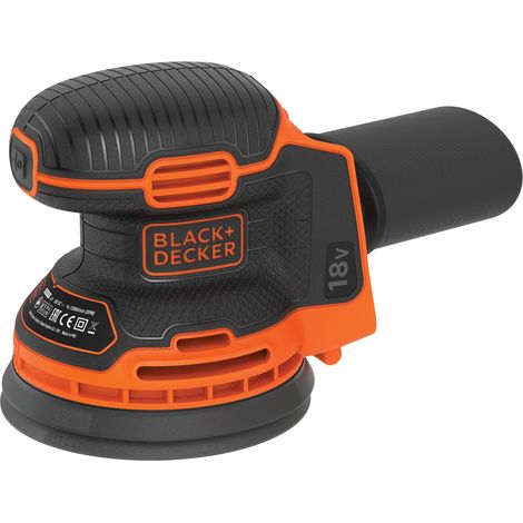 Black & Decker – Ponceuse orbitale sans fil 18V – Plateau de 125 mm – Vitesse 12000 orb/min – Fixation rapide – Pour bois dur et teck (1/10)