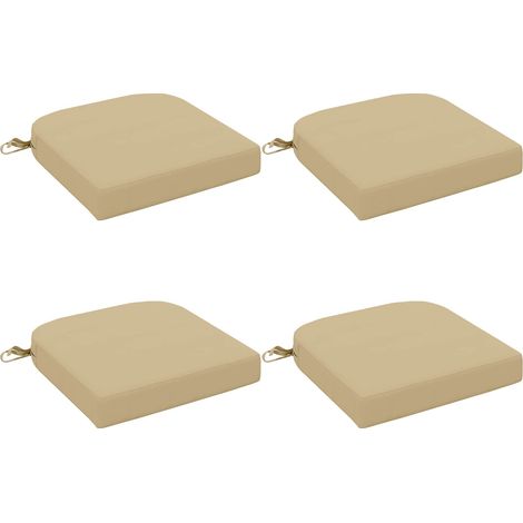 4-teilige Sitzkissen SOEST 4 pcs 100 % Polyester Beige vidaXL