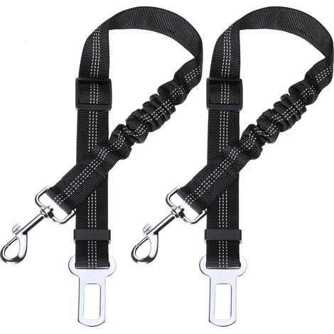 Ceinture De Sécurité Pour Chien - Nylon Renforcé - Absorption Des Chocs - Pour Voiture - Lot De 2 (1/5)