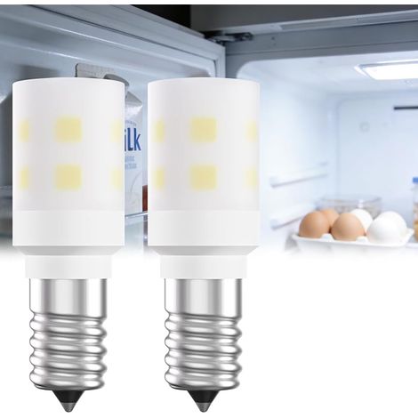 petite ampoule LED E14 2W 200lm 230VAC Blanc froid 6000K, ampoule E14 15W Réfrigérateur ampoule sel lampe de remplacement 2 pièces (1/5)