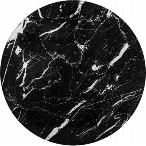 Vassoio base in vetro effetto marmo, nero, 20 cm (1/5)