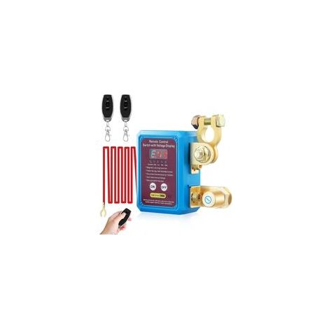Séparateur de Voitures à Télécommande sans fil, 12V 240A Séparateur de Batterie avec écran de Voltmètre Numérique LED avec Arrêt, Interrupteur de Tuer pour la Voiture, RV, VTT, Camion, Démarrage