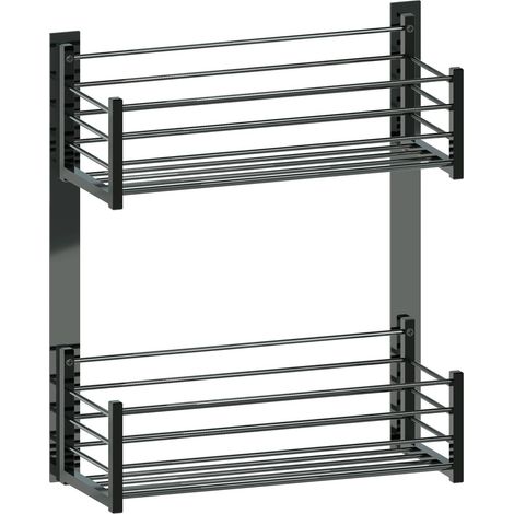 BELTRAN 4036 DELUXE Jabonera Deluxe Doble De 35 cm Cromo Negro Atornillar - ref: 064-4036