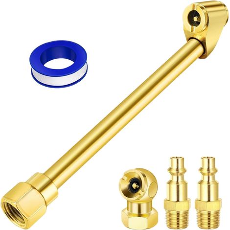 (1/4) two way air valve kit, tire inflation kit, sturdy air pipe connector, high strength tire air valve kit, suitable for bicycles, vehicles, home, indoors, outdoors, maintenance, copper kit (1/5)