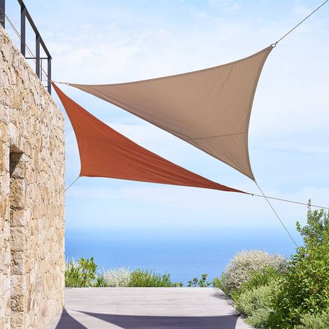 Voile d'ombrage Elyora 3x3x3m café - Hespéride
