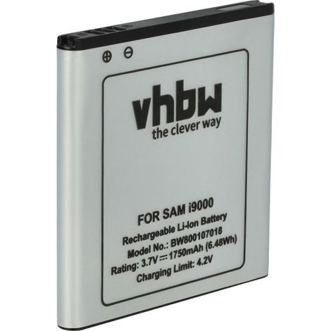 vhbw Akku kompatibel mit Samsung Galaxy Vibrant T959 Handy Smartphone Telefon (1750 mAh, 3,7 V, Li-Ion) (1/5)