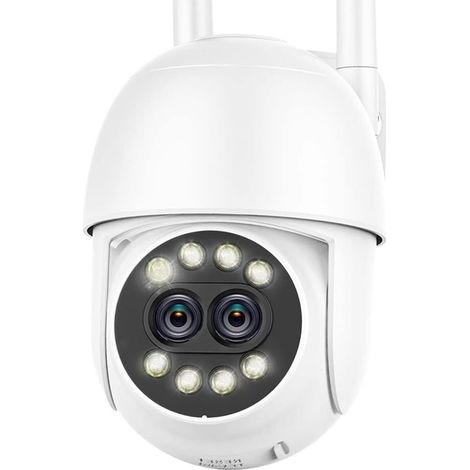 Caméra de sécurité à Domicile Caméra 8MP extérieure Zoom numérique 8X Suivi Automatique CCTV Surveillance vidéo IP Cam 4MP Protection de sécurité Vision Nocturne Couleur(4MP Camera No Card) (1/5)