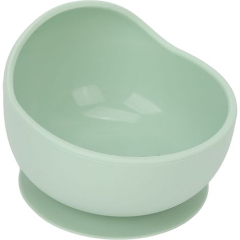 Bol silicone souple portable pour personnes âgées et enfants, antidérapant avec ventouse, vaisselle sécurisée vert pour maison restaurant (1/5)