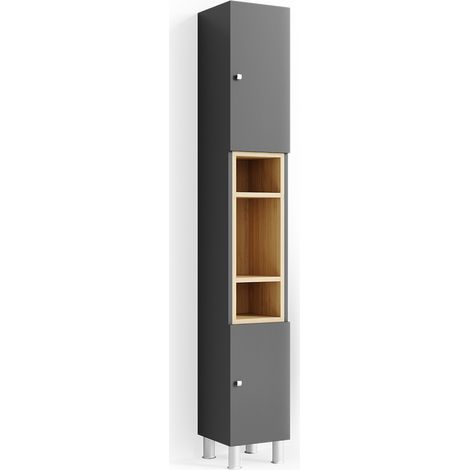 Armario de baño Aquis, Antracita, 30 x 190 cm, Vicco (1/5)