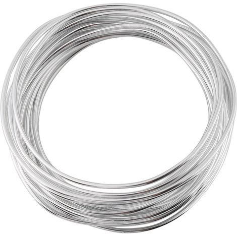 Fil d'aluminium argenté 2mm pour bijoux DIY - Rouleau de 5 mètres (1/3)