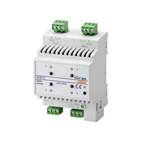 ACTIONNEUR 4 CANAUX 10A KNX RAIL DIN GEWISS GW90741