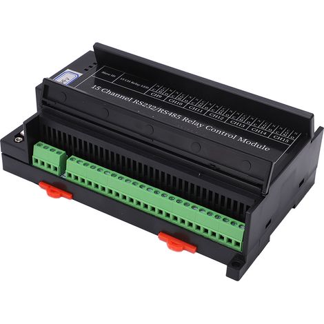 Relais-Steuermodul 15 Kanäle RS485 RS232 SPS DO PC UART Serielle Schaltplatine DC24V (1/5)
