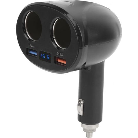 Adattatore per presa accendisigari Eosnow, doppio splitter per porta USB, distributore di elettronica per auto (1/4)