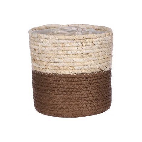 Cesta de almacenamiento decorativa Rachel de 16 cm, color marrón.