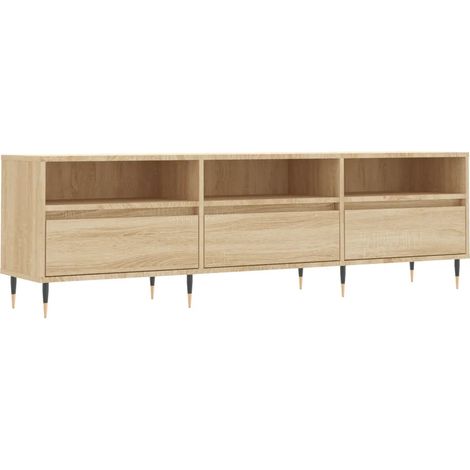 Mueble rectangular práctico para TV con espacio de almacenamiento 150 x 30 x 44,5 cm fabricado en madera de roble Sonoma 020048973 (1/5)
