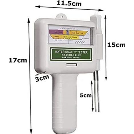 Testeur de qualité de l'eau, Qualité Eau Testeur, PH Testeur Automatique de Chlore Résiduel Ph Eau Testeur Analyse Chlore Piscine Kit Test (1/5)
