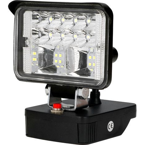 Eclairage Lampe de travail, lampe de poche + lampe LED avec pile au lithium longue durée Lampe frontale en alliage de zinc pour usage extérieur. (1/4)