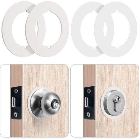 2pcs Plaques Arrière de Poignée de Porte Version Ronde, Plaque Renfort pour Poignée Porte pour Réparation Fixation Plaques Arrière (1/5)