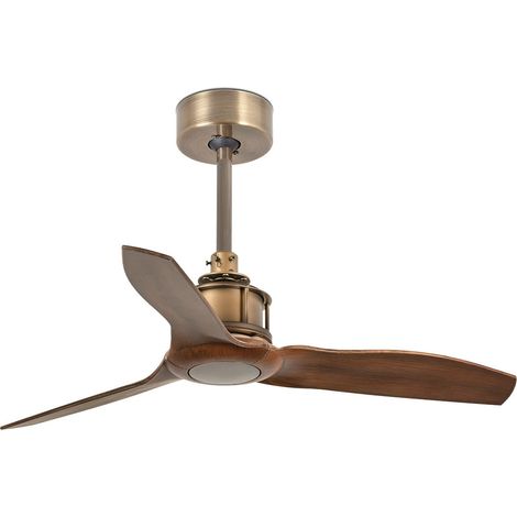 Faro Just  Ventilateur de plafond intelligent Just 81cm Old Gold, pales en noyer