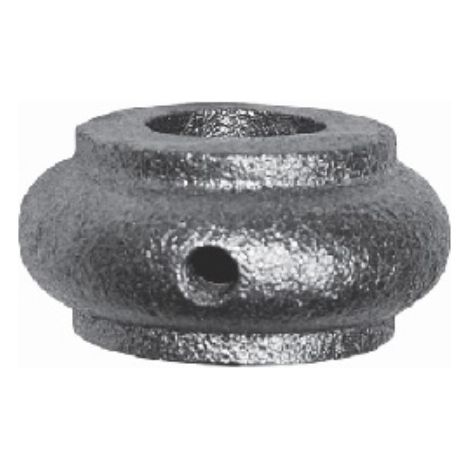 Deco Fer Forge – Garniture fine pour barreaux de Ø20mm – Fonte à visser – Hauteur 18mm, largeur 40mm – Fixation taraudage M5 – Décoration fer forgé