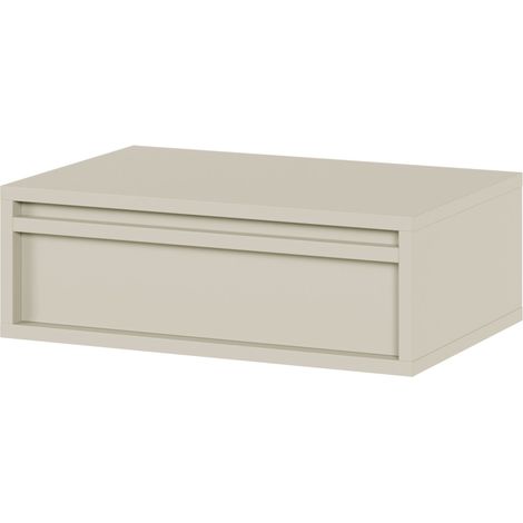 Selsey EVO - Mesilla de noche - 50 cm - con cajón - suspendida - gris beige (1/5)