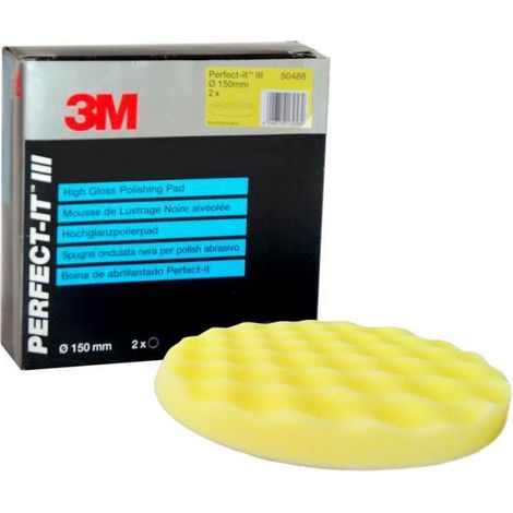 3M 50488 TAMPONE 150MM IN SPUGNA ONDULATA GIALLA 1 PEZZO