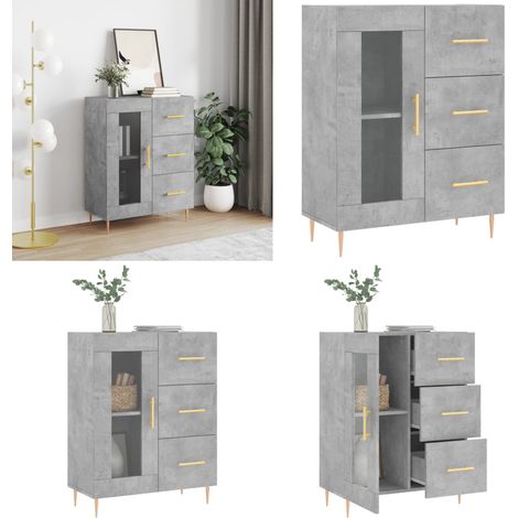 Sideboard Betongrau 69,5x34x90 cm Holzwerkstoff - Schreibtisch - Wohnzimmermöbel - Sideboard - Regal - Holzmöbel - Home & Living (1/5)