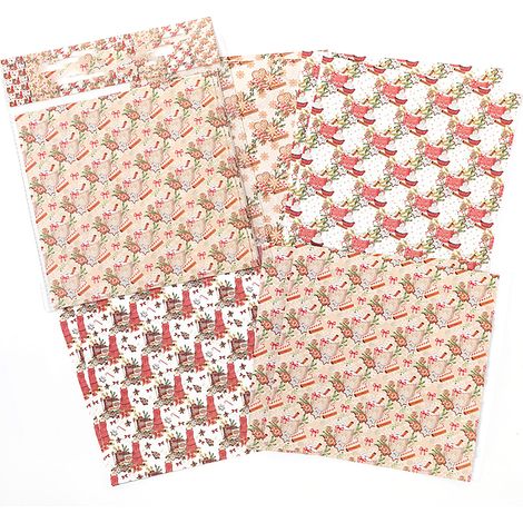 8 planches de stickers Noël, autocollants décoratifs de Noël, vignettes DIY pour fond de Noël, autocollants thème nourriture de Noël (1/5)