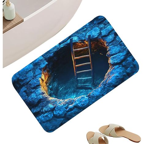 Tapis 3D à effet d'optique trou – Tapis antidérapant pour cuisine, salle de bain, entrée, véranda et intérieur (1/5)