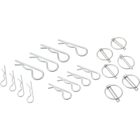 Satz mit Feder- und Schnappstiften 3, 4, 5, 6, 8, 10 mm, 18 Stück