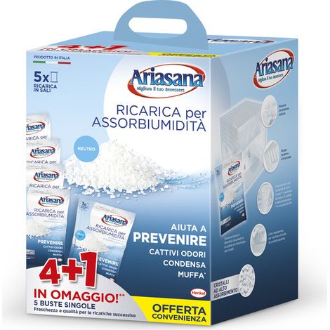 ARIASANA RICARICA IN SALI NEUTRI 5 BUSTE DA 450 G Q.TA 6