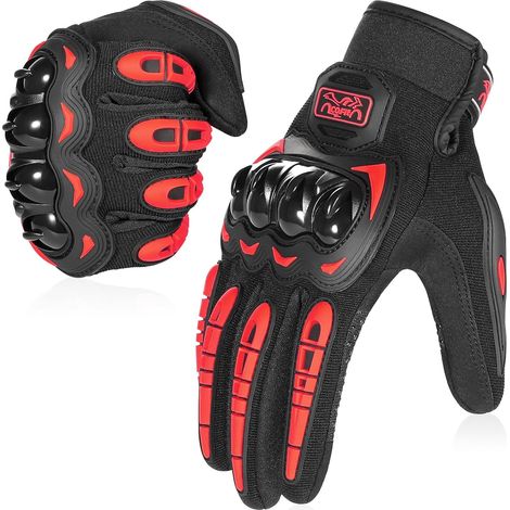 Ortviai Gants de Jardinage Pleins Doigts Tactiles RT-A1 Rouge L – Protection Optimale Antidérapante pour le Jardinage