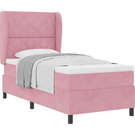 Maison Exclusive - Letto a molle con testiera Rosa 200 x 90 cm Velluto (1/5)