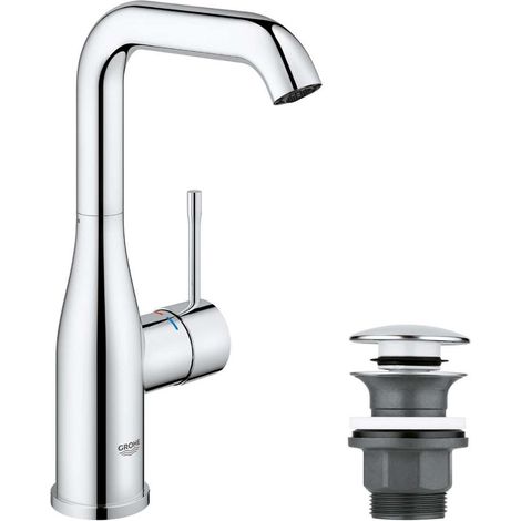 Grohe Essence New - Waschtisch Einhebelmischer mit Pusch-Open Auslauf, verchromt 23799001 (1/5)