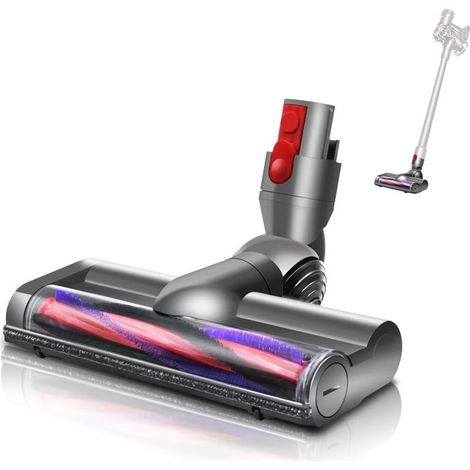 Tête de brosse d'aspirateur compatible avec Dyson V7, V8, V10, V11, V15, SV10, SV11, accessoire, tête de moteur, brosse à turbine, brosse motorisée, buse pour tapis et sols durs (1/4)