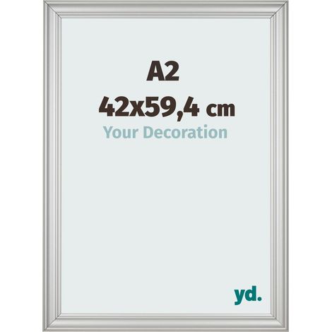 yd. - Cadre photo A2 42x59.4 - Argent Mat - MDF - Lazio