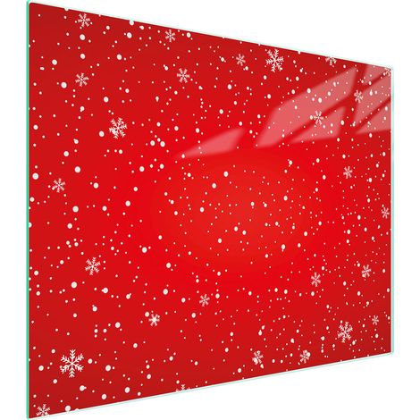 TAGLIERE IN VETRO 52x40 ROSSO (1/5)